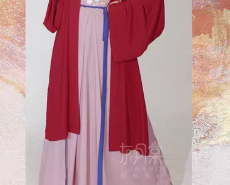 包邮出宋制汉服东月棠清风笺 红色长褙子+粉...