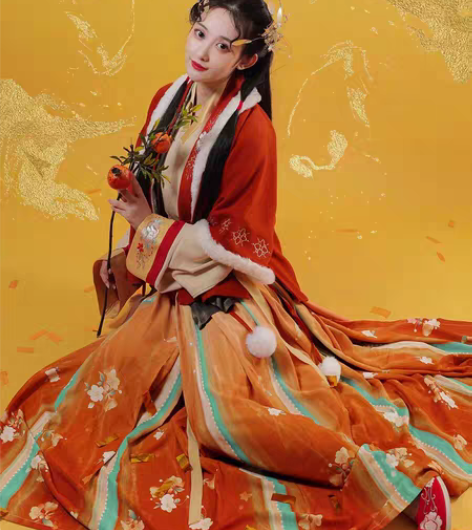 自刀出：东月棠琥珀花簪对穿交明制汉服女秋冬...