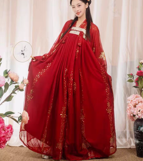 包邮汉服 L码  上衣+裙子，全新没穿过，...