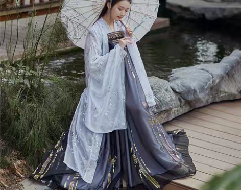 转卖黑云鹤兰若庭汉服女中国风宋制清欢纪花神...