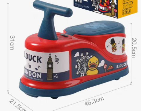 转卖bduck专柜同款小黄鸭音乐宝宝滑滑行...