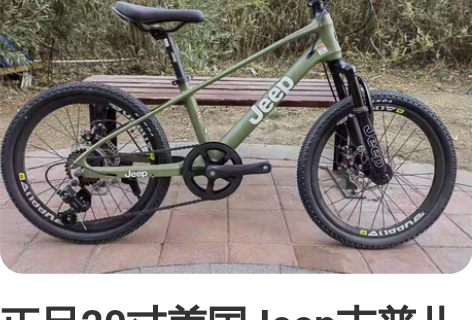 正品20寸美国Jeep吉普儿童碟刹山地车，...