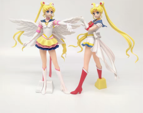 包邮现货天使翅膀美少女战士月野兔水冰月手办...