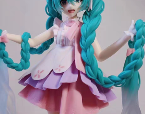 包邮樱花兔耳初音未来粉色少女公主殿下手办玩...