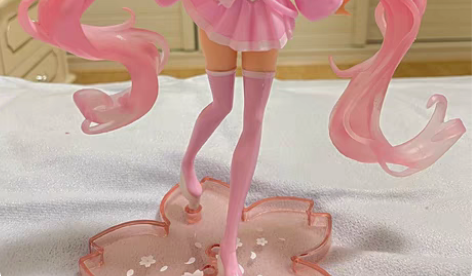 包邮手办初音未来樱花兔耳手办玩偶模型动漫摆...