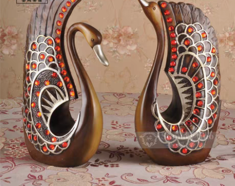 转卖圣玛欧式新房结婚工艺品家居摆件天鹅礼品...