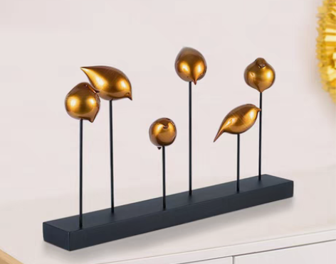 转卖创意简约现代抽象群鸟电视柜摆件客厅玄关...