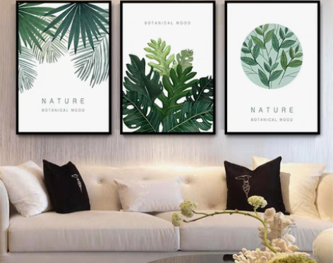 转卖北欧风格客厅沙发背景墙装饰画墙画卧室床...