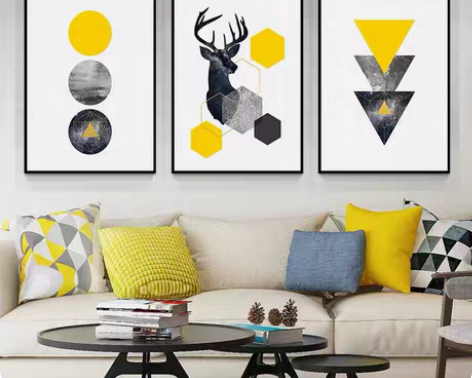 包邮特价全新3幅画29元现代简约北欧风客厅...