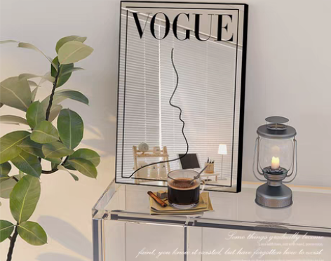 转卖全新 张小画 北欧镜子装饰画亚克力小众...