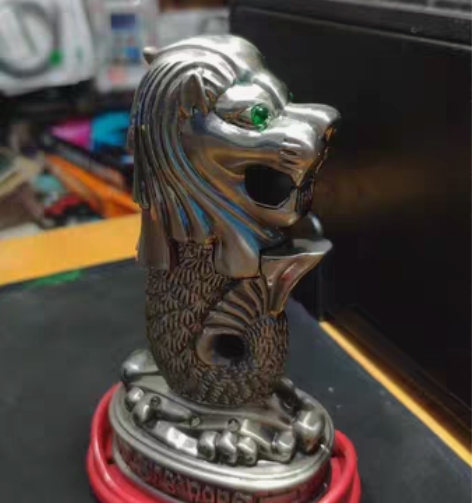 包邮来自新加坡很有意思的一款鱼尾狮餐叉筒，...