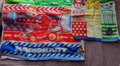 任天堂官方周边  马里奥浴巾 毛巾打包 全...