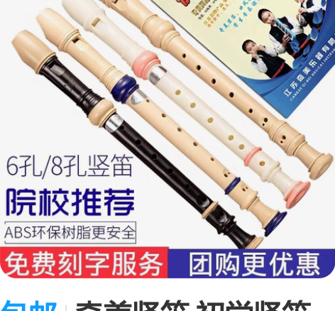 包邮奇美竖笛 初学竖笛 8孔竖笛6孔竖笛 ...