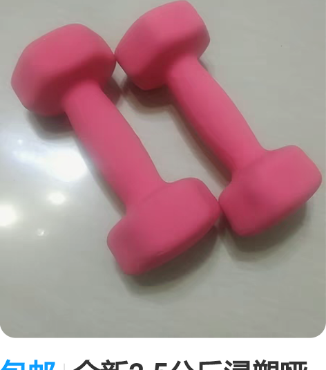 包邮全新2.5公斤浸塑哑铃健身哑铃男女通用...