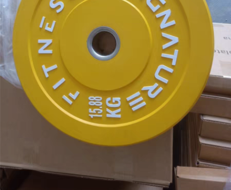 包邮全新未使用彩色全胶片高档杠铃片35磅一...