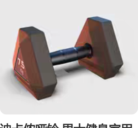 迪卡侬哑铃 男士健身家用六角铸铁包胶7.5...