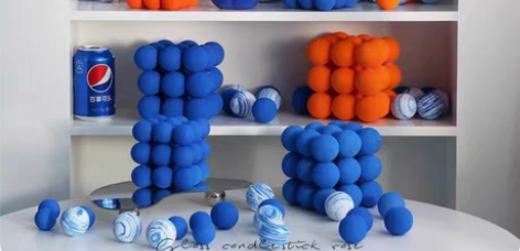 包邮纯色克莱因蓝球直径40mm高尔夫球室内...