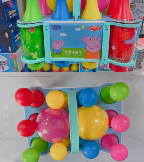 包邮哈哈球正版小猪佩奇儿童保龄球奥特曼儿童...
