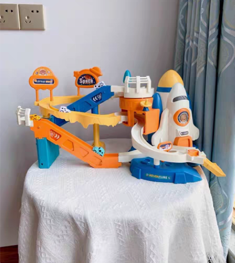 包邮儿童男孩玩具益智力多功能轨道车停车场大...