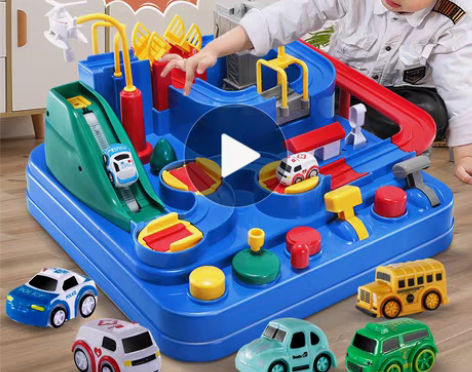 转卖抖音益智力动脑小火车轨道车汽车闯关大冒...