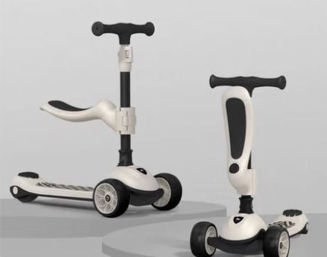 贝易儿童滑板车1-6岁三合一/可折叠拆卸式...