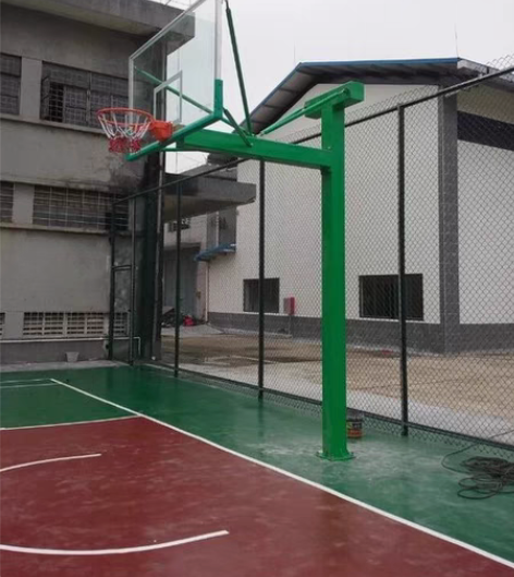 地埋方管篮球架。此产品为180方管篮球架，...