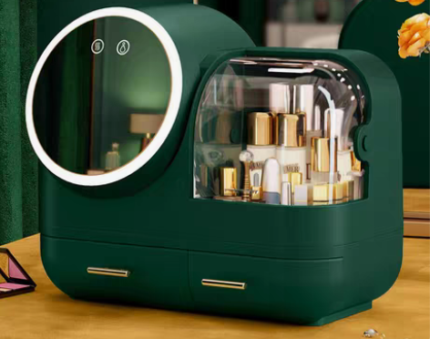 转卖【38活动价】佳帮手化妆收纳盒防尘带镜...