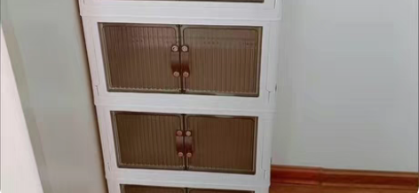 包邮【加厚收纳双开门免安装收纳柜箱子收纳家...