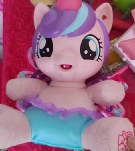 毛绒娃娃精灵马玩具塑料搪胶玩偶手办迷你模型...