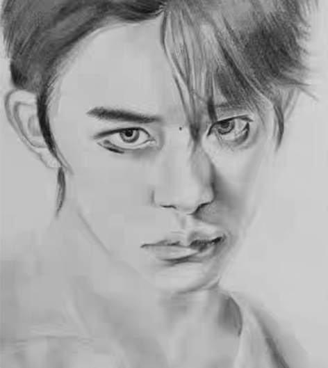 素描画像可接人物自画像。喜欢的联系我 感兴...