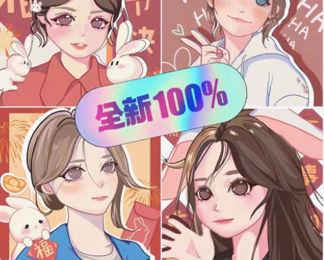 手绘头像定制鸭风Q版萌系卡通头像插画约稿动...