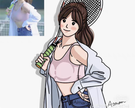包邮手绘头像定制漫画人物真人照片转漫画Q版...