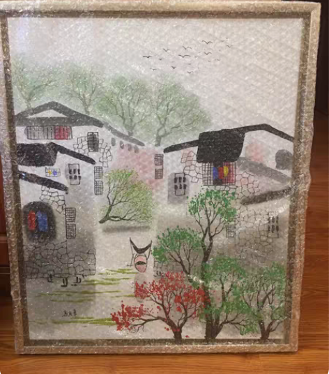 江南风清新淡雅手绘装饰画*两幅一起 江南水...