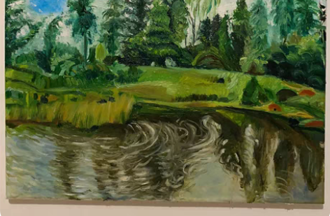 纯手工个人油画临摹作品 《波光》 非数码打...