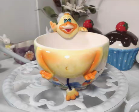 包邮手绘小鸡碗外贸陶瓷 全新 ??外贸陶瓷...