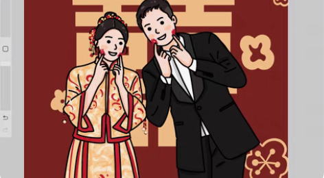 包邮婚礼请柬设计～主图页+日期页+地图页+...