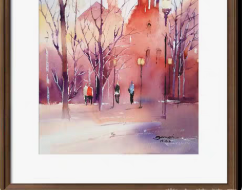 水彩画 建筑风景 原稿 手绘 纯手绘水彩画...