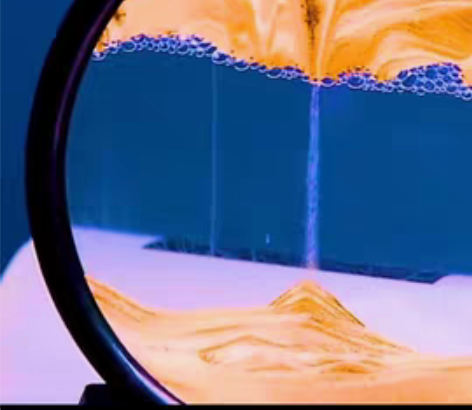 包邮轻奢3D流沙画摆件解压沙漏桌面装饰品摆...