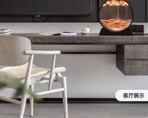包邮创意3D流沙画沙漏摆件解压客厅摆件工艺...