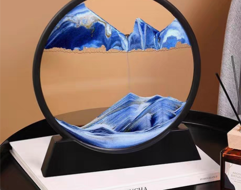 包邮创意3D流沙画玻璃摆件生日礼物液体解压...