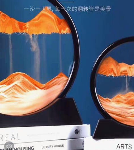 包邮【关门处理】3D山水流沙画工艺品沙漏圆...