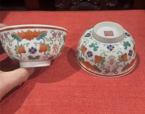 包邮景德镇早期老厂货库存，手绘大清同治年制...