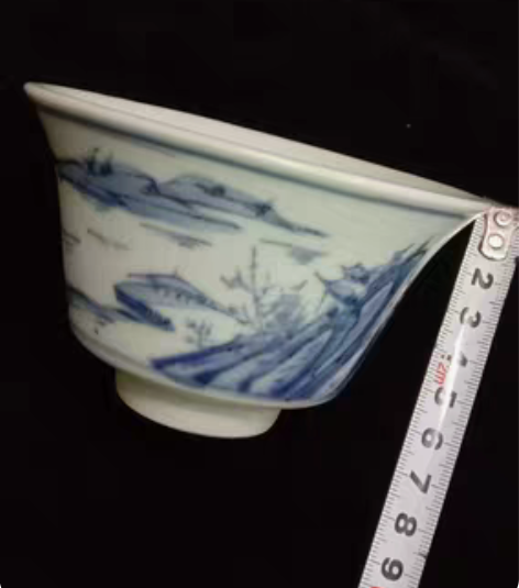 清晚期,芦雁小杯子画工精致,描金,另一支翠...