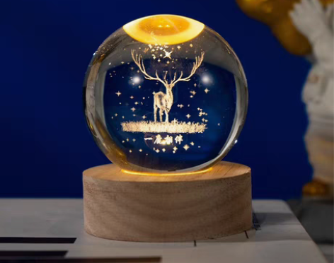 可发光水晶球小夜灯摆件创意生日礼物女生送闺...