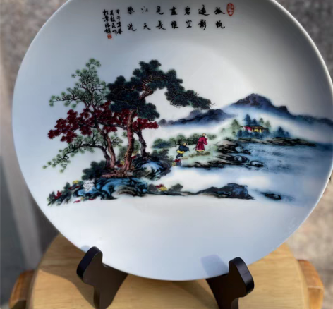 包邮孤帆遠影坐盘直徑23，雍正年制 感兴趣...