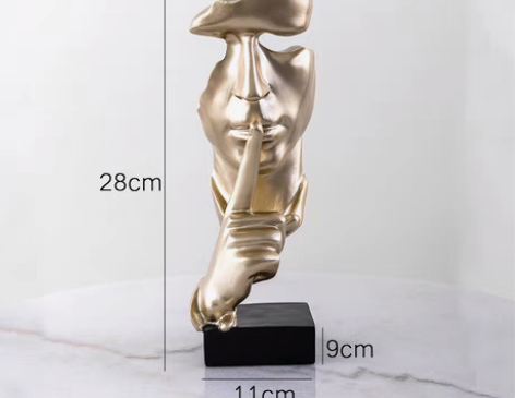 包邮沉默是金艺术品摆件 感兴趣的话点“我想...