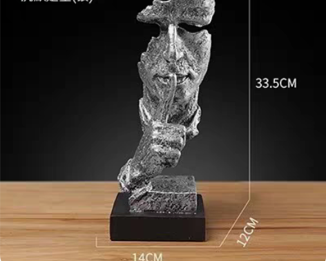 包邮复古 北欧  欧式抽象人物雕塑 沉默是...