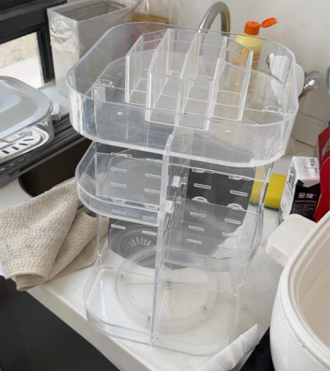 转卖化妆品收纳盒旋转桌面亚克力置物架韩国多...