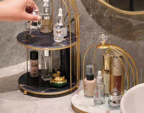 转卖北欧轻奢鸟笼置物架梳妆台浴室卫生间桌面...