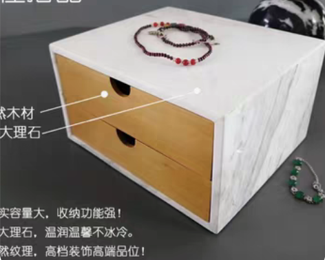 转卖珠宝首饰收纳盒高端轻奢梳妆台面摆件大理...